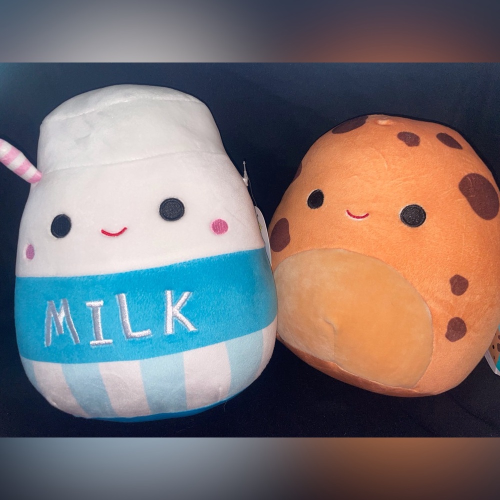 Squishmallow Milk and Cookie Plush Set
